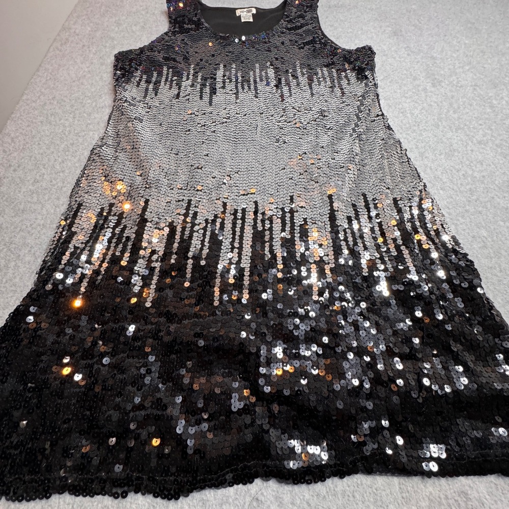 Sequin Cocktail Party Mini Dress XL Sleeveless‎ Holiday Statement New Years Eve
